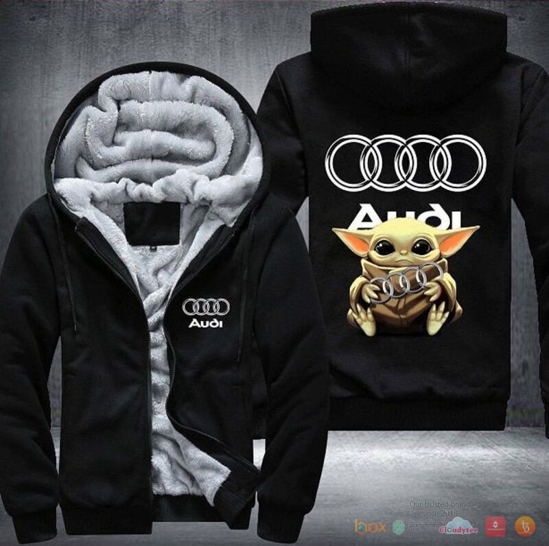 Audi Baby Yoda Fleece Hoodie Jacket 1