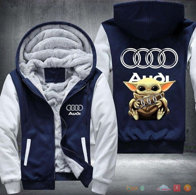 Audi Baby Yoda Fleece Hoodie Jacket 1 2