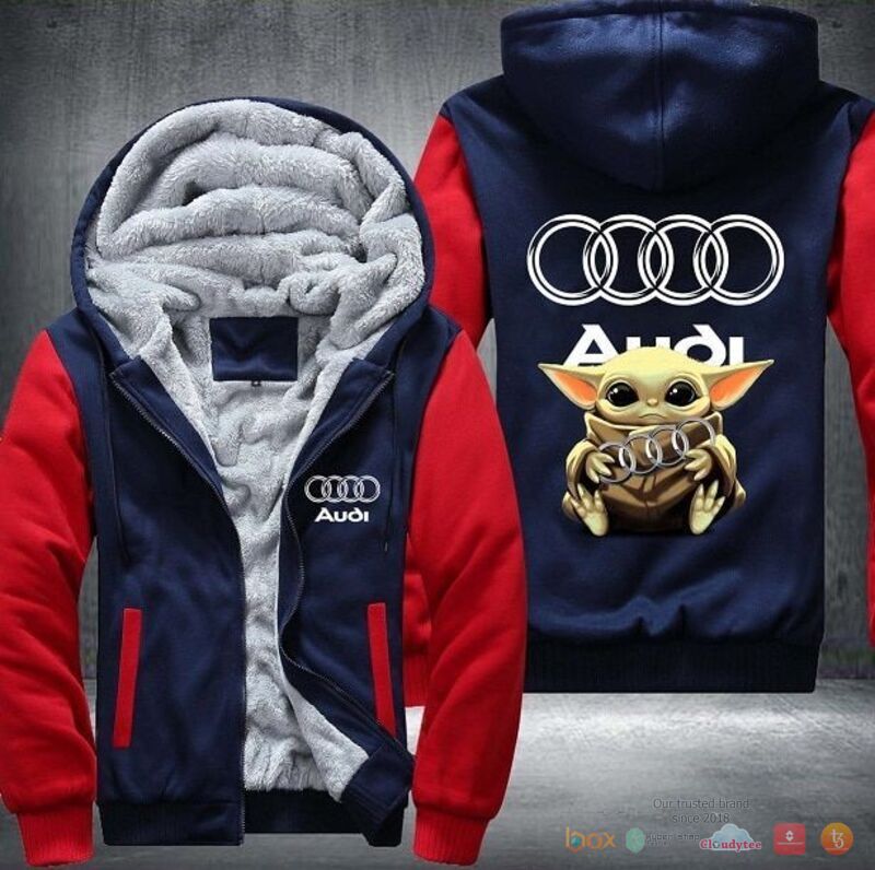 Audi Baby Yoda Fleece Hoodie Jacket 1 2 3
