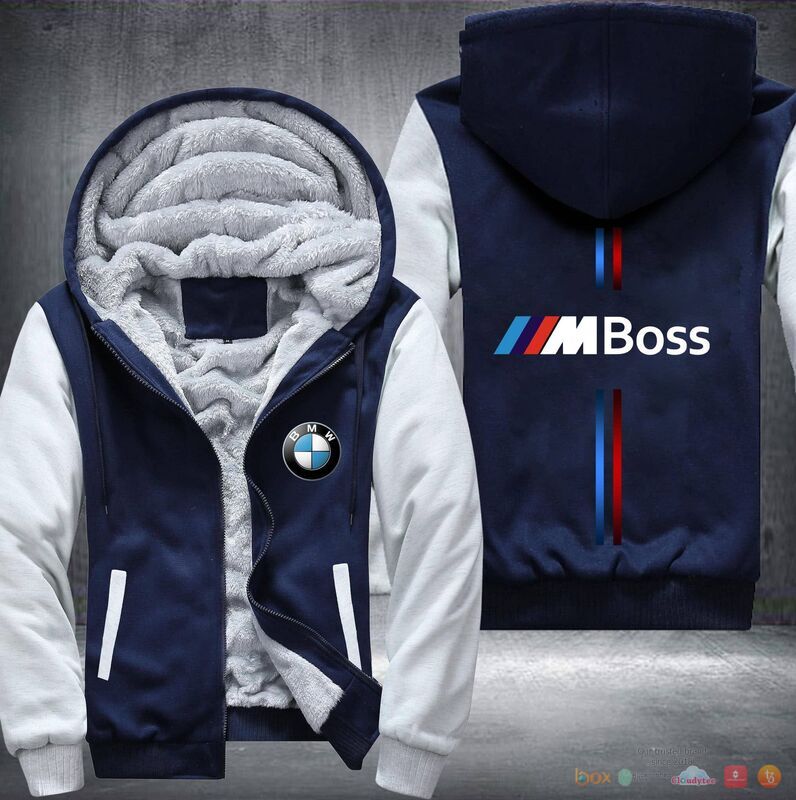 BMW Boss Fleece Hoodie Jacket 1 2