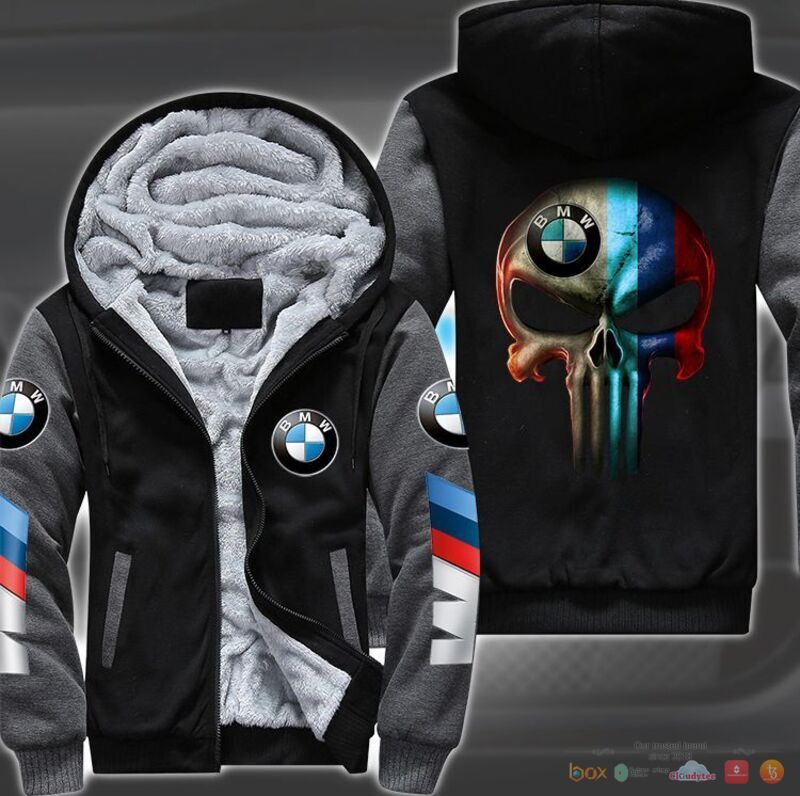 BMW Skull Fleece Hoodie Jacket