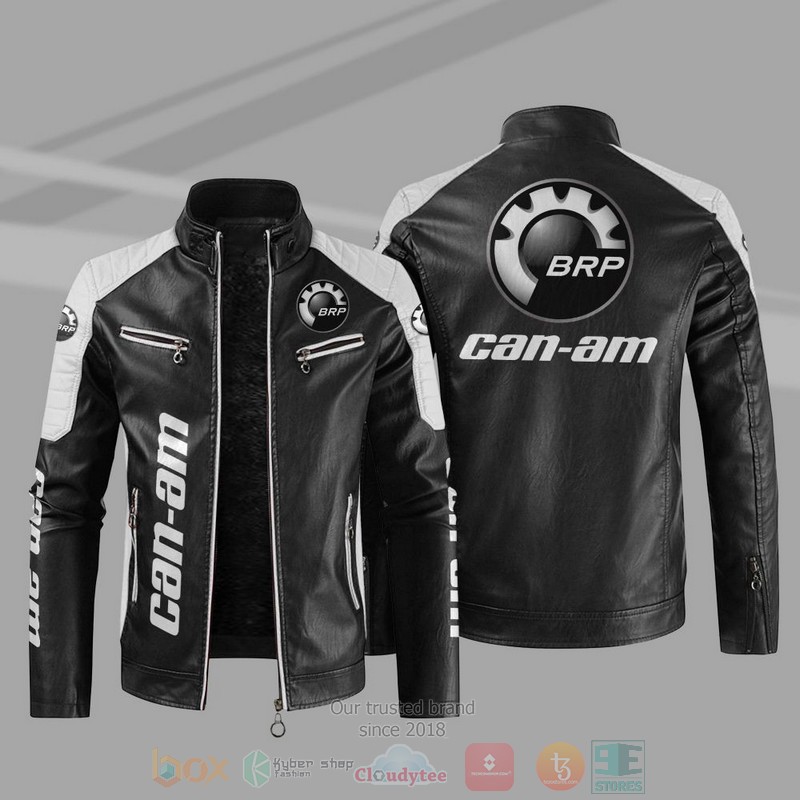BRP Can Am Motorcycles Block Leather Jacket