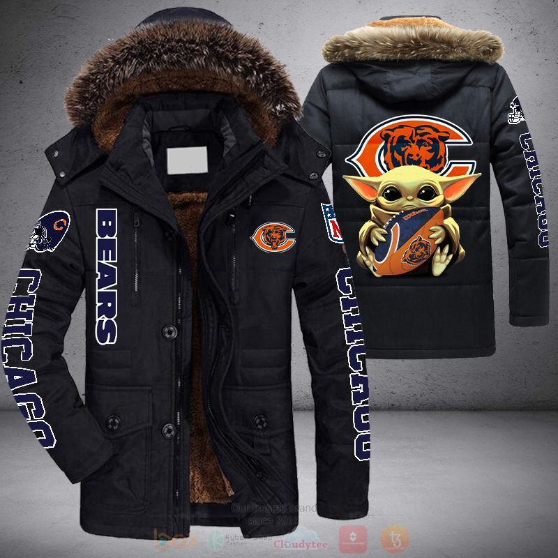 Baby Yoda NFL Chicago Bears Parka Jacket