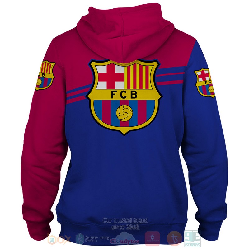 Barcelona Football Club blue red 3D shirt hoodie 1