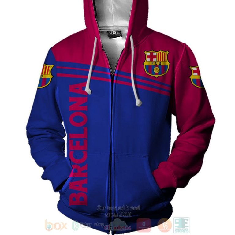 Barcelona Football Club blue red 3D shirt hoodie 1 2