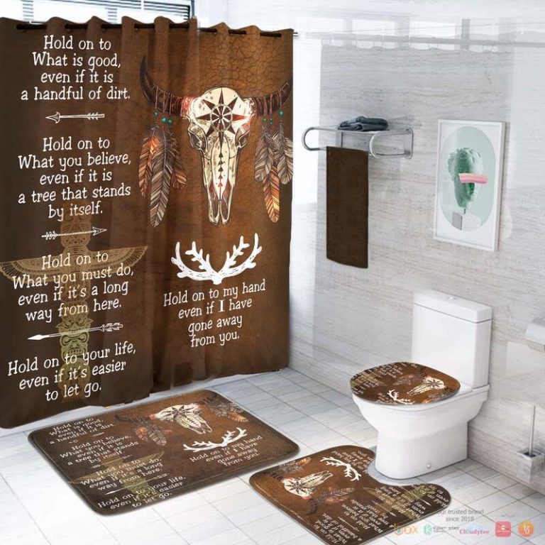 Bison Feather Native American Bathroom Set