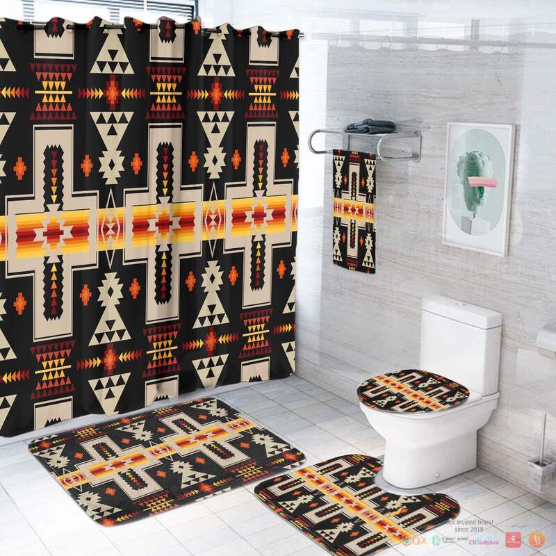 Black Tribe Design Native American Bathroom set