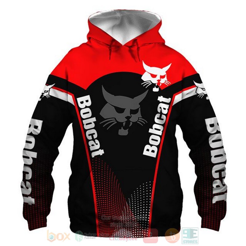 Bobcat red black 3D shirt hoodie