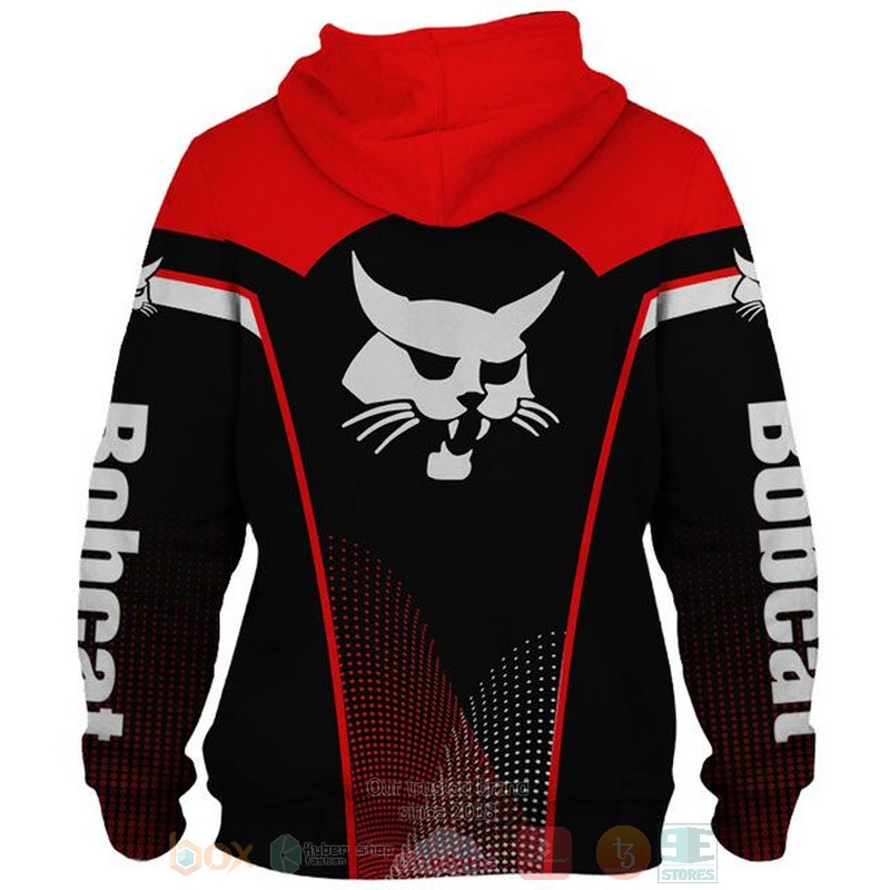 Bobcat red black 3D shirt hoodie 1