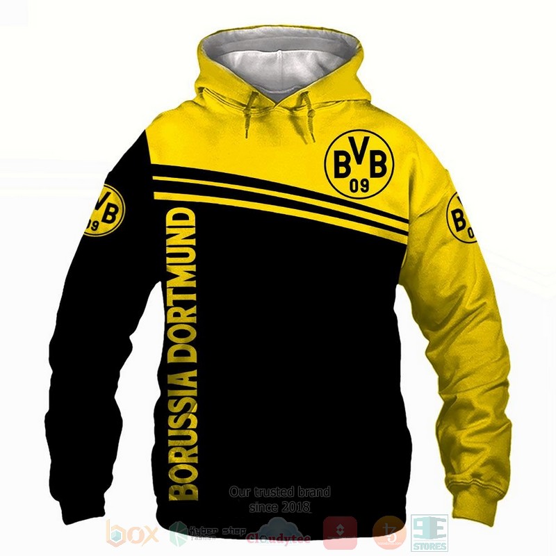 Borussia Dortmund yellow black 3D shirt hoodie