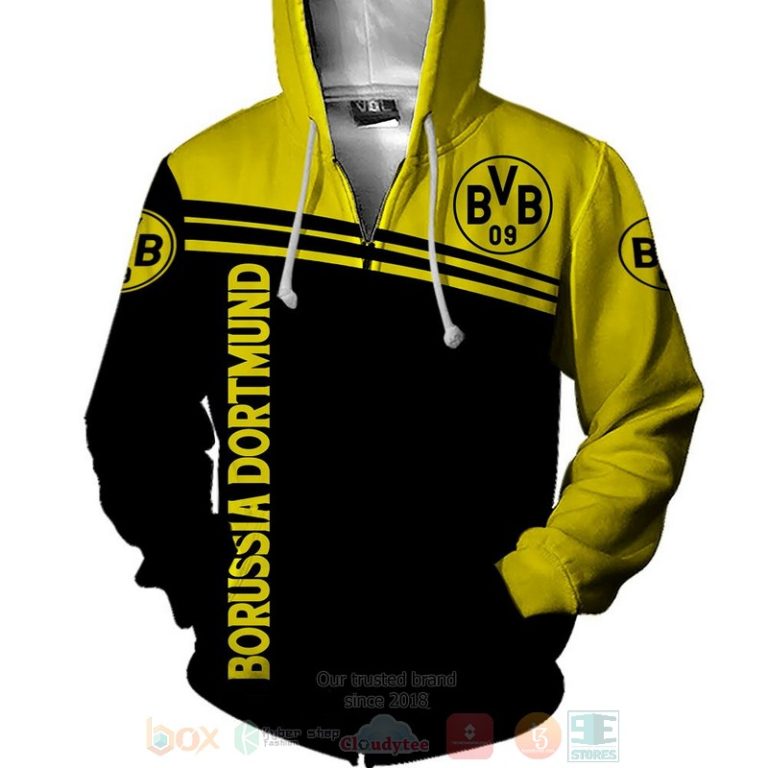 Borussia Dortmund yellow black 3D shirt hoodie 1 2