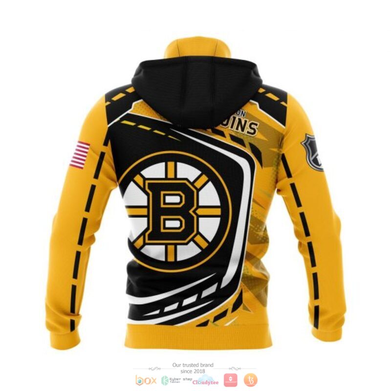Boston Bruins NHL black yellow 3D shirt hoodie 1 2 3 4