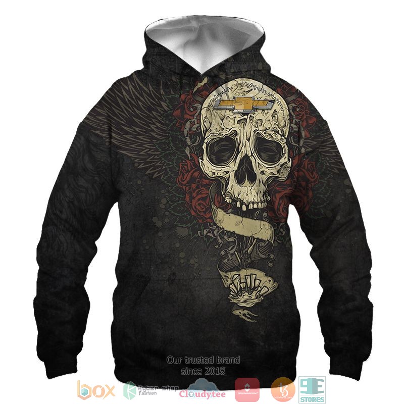 Brand new design CHEVY Skull 3d shirt hoodie