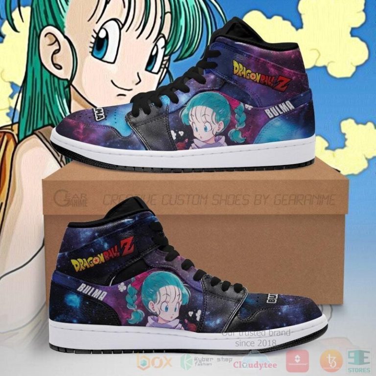 Bulma Sneakers Galaxy Custom Dragon Ball Anime Air Jordan High Top Shoes