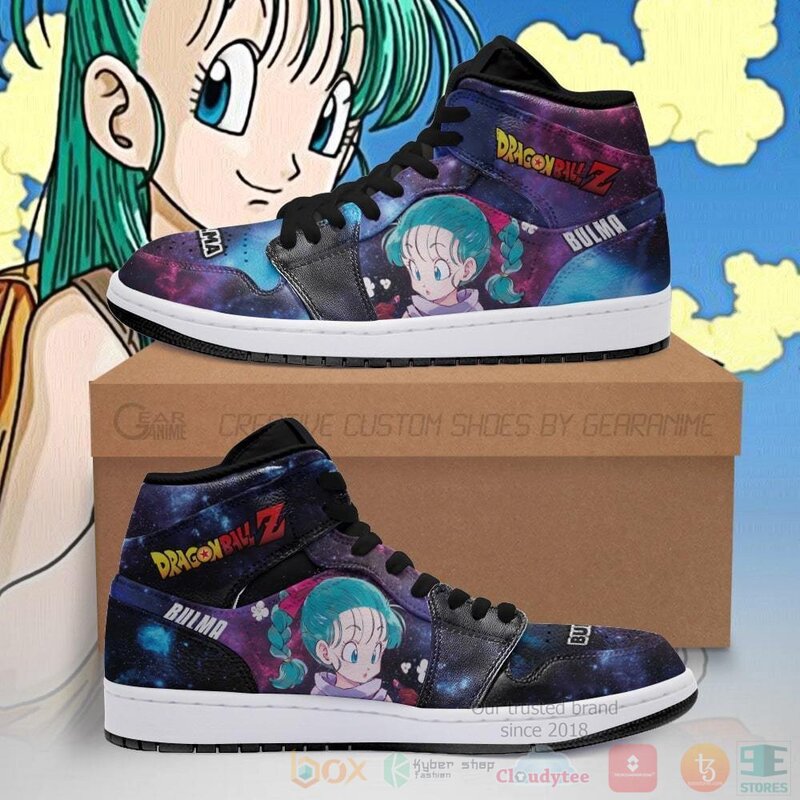 Bulma Sneakers Galaxy Custom Dragon Ball Anime Air Jordan High Top Shoes