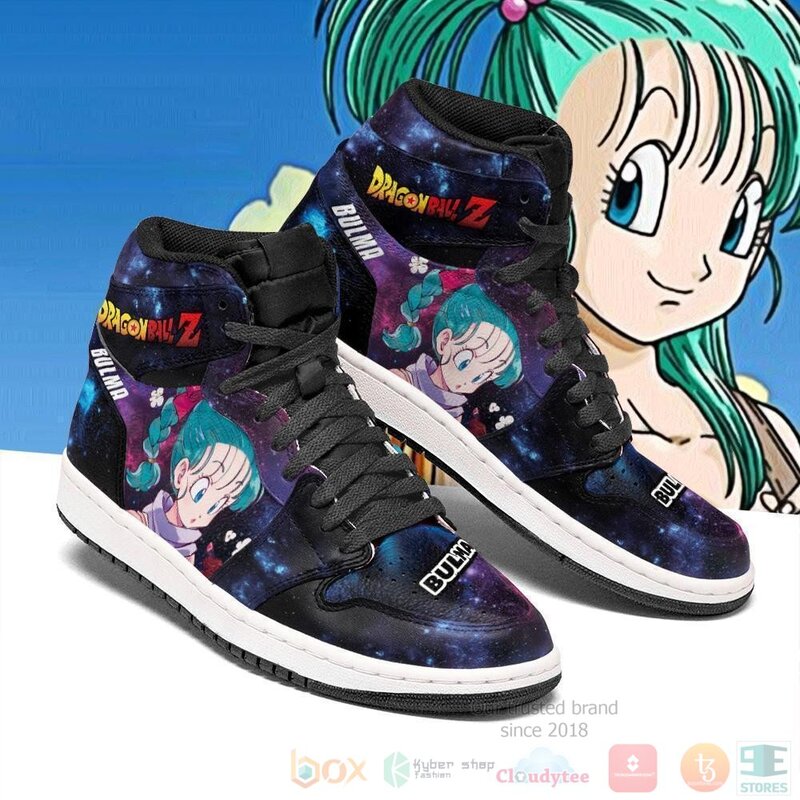 Bulma Sneakers Galaxy Custom Dragon Ball Anime Air Jordan High Top Shoes 1