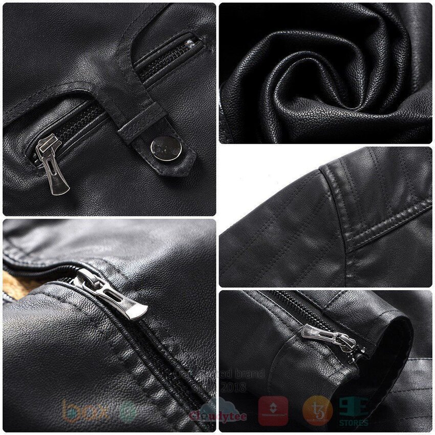 Cadillac Fleece Leather Jacket 1 2 3