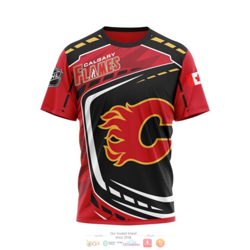 Calgary Flames NHL black red 3D shirt hoodie 1 2 3 4 5 6 7