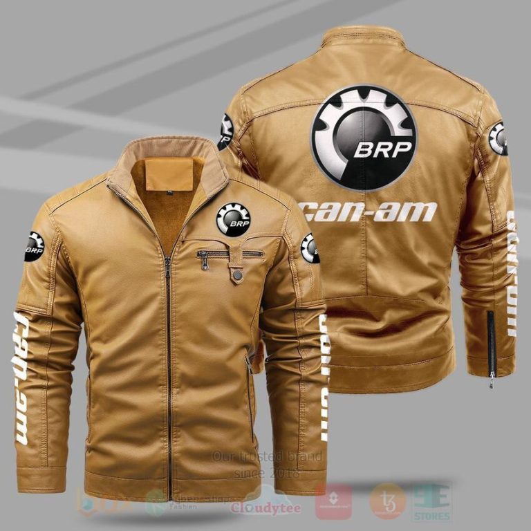 Can Am Motorcycles Fleece Leather Jacket 1