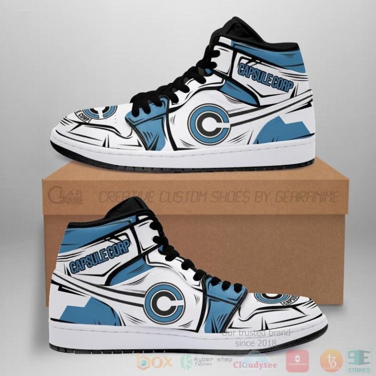 Capsule Corp Sneakers Custom Anime Dragon Ball Air Jordan High Top Shoes