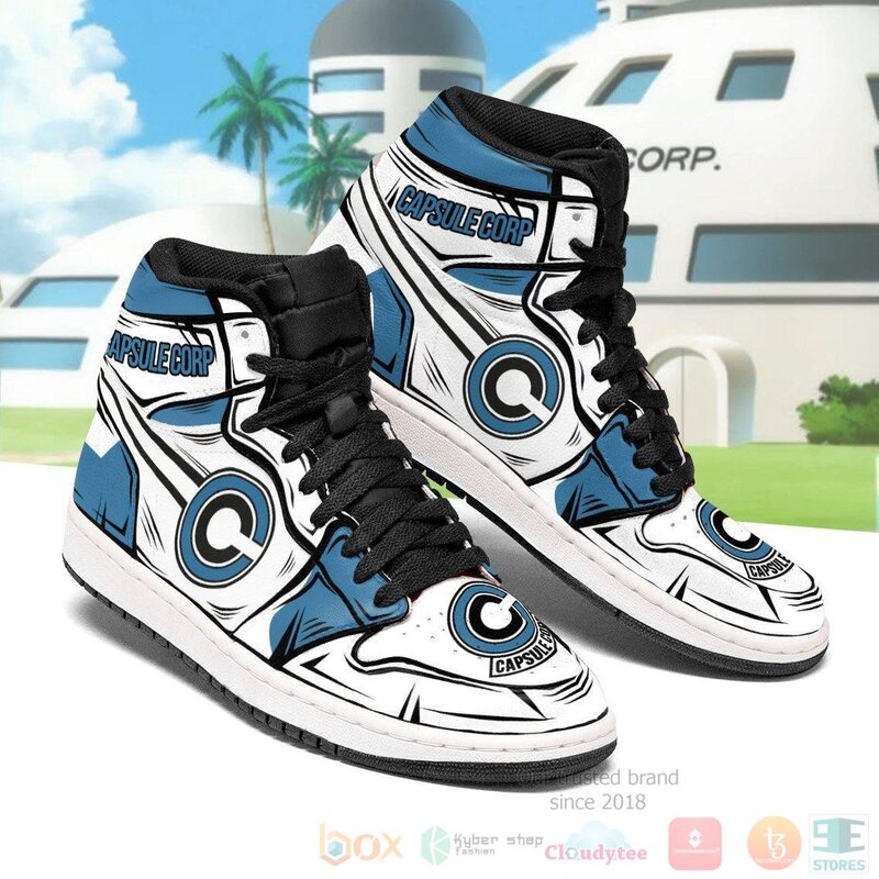 Capsule Corp Sneakers Custom Anime Dragon Ball Air Jordan High Top Shoes 1