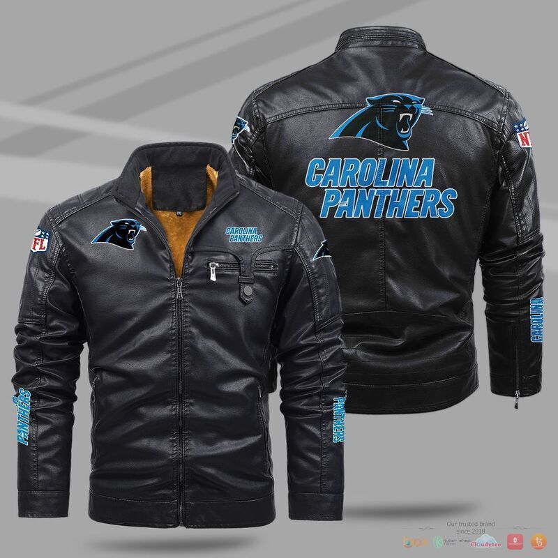 Carolina Panthers NFL Trend Fleece Leather Jacket