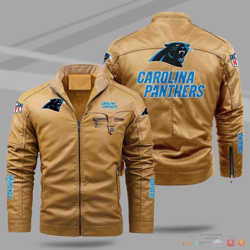 Carolina Panthers NFL Trend Fleece Leather Jacket 1