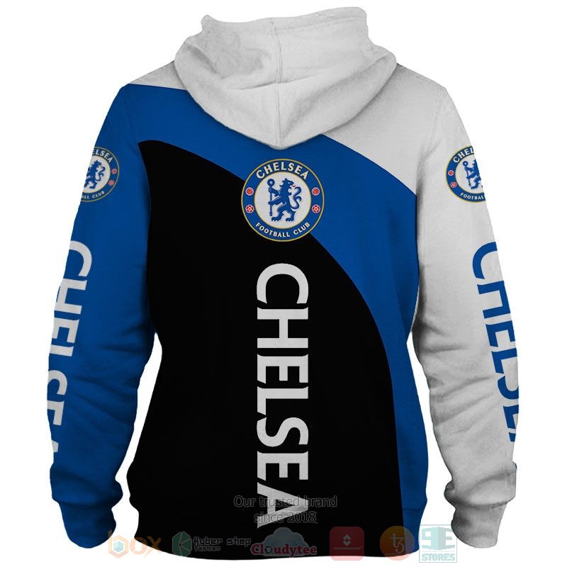 Chelsea FC white blue black 3D shirt hoodie 1