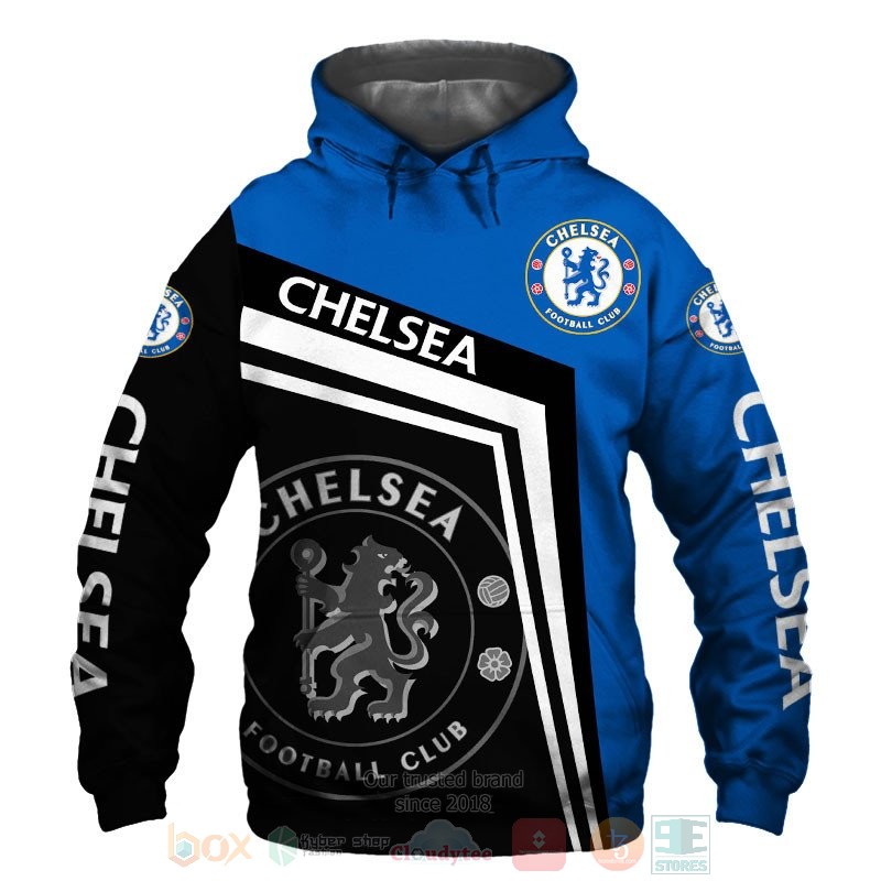 Chelsea Football Club blue black 3D shirt hoodie