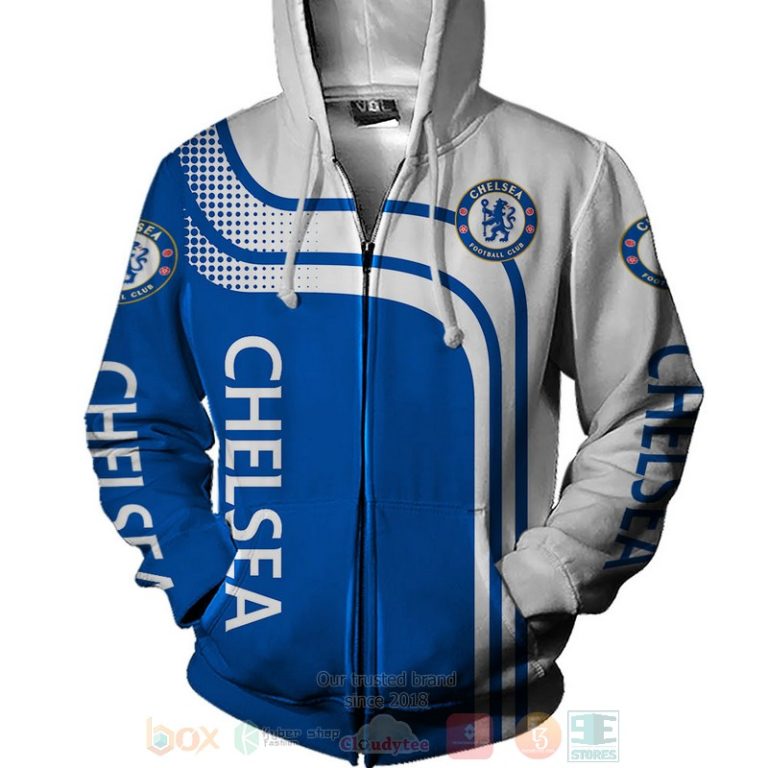 Chelsea Football Club blue white 3D shirt hoodie 1 2