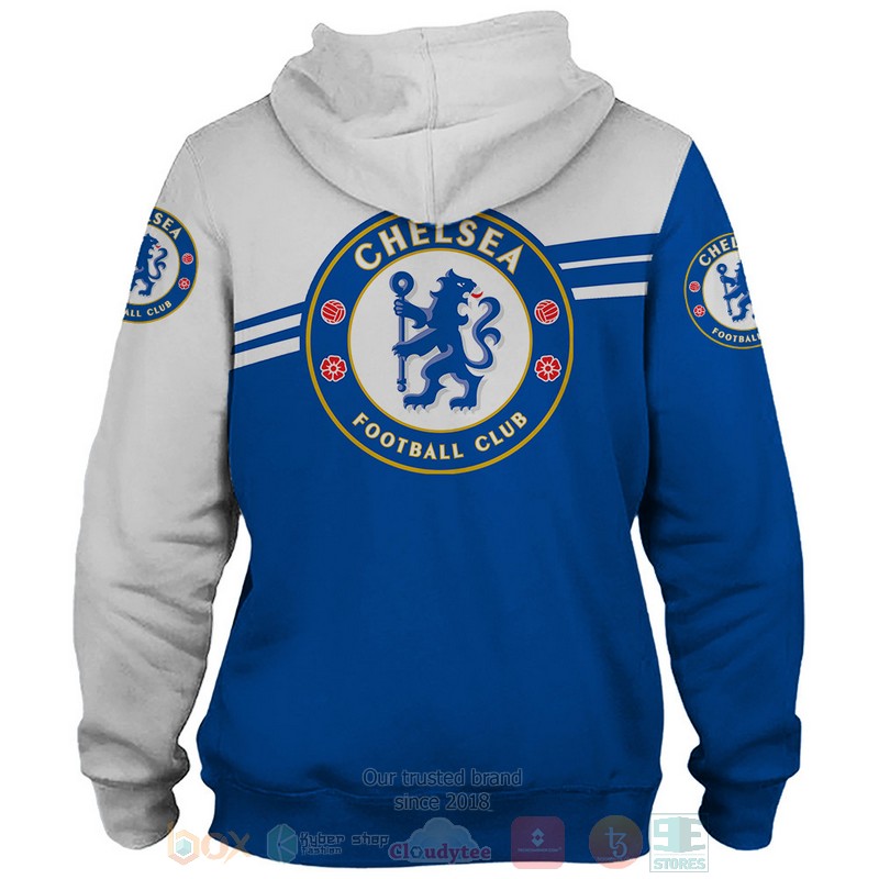 Chelsea Football Club white blue 3D shirt hoodie 1