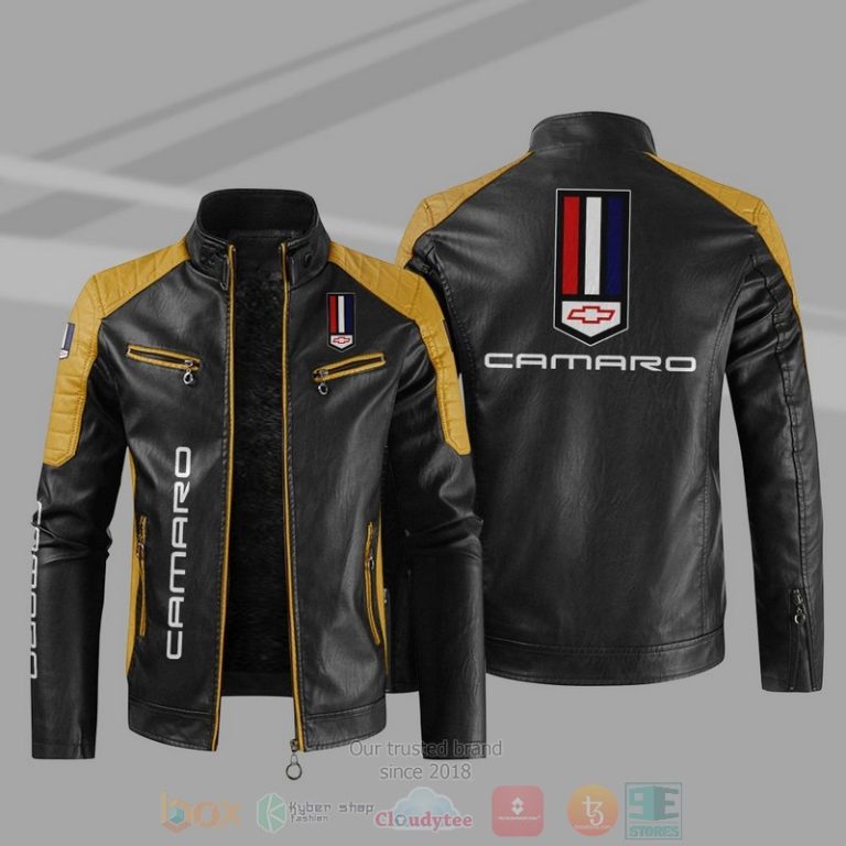 Chevrolet Camaro Block Leather Jacket 1