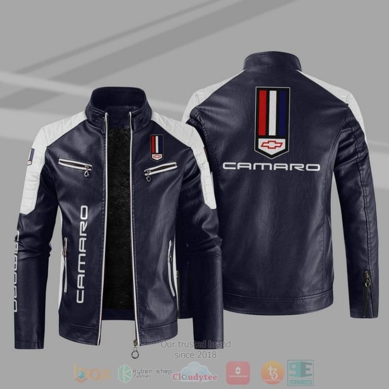 Chevrolet Camaro Block Leather Jacket 1 2