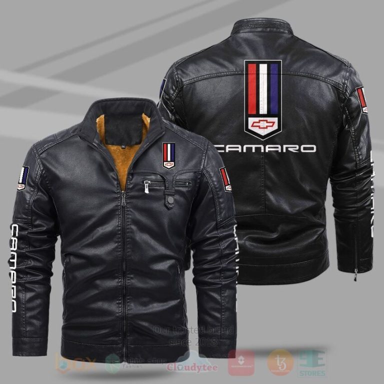 Chevrolet Camaro Fleece Leather Jacket