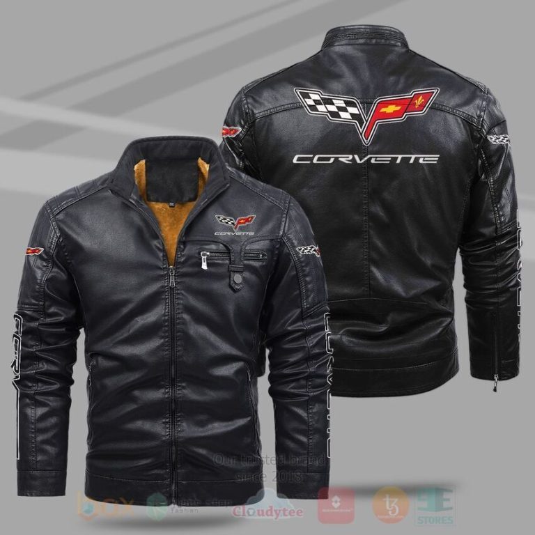 Chevrolet Corvette Fleece Leather Jacket