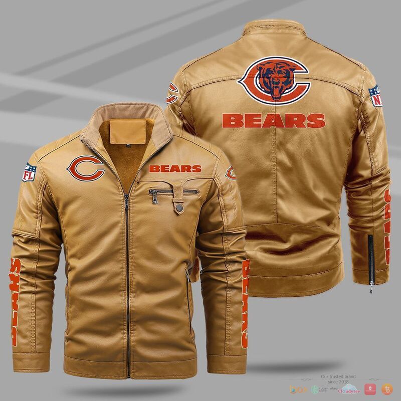 Chicago Bears NFL Trend Fleece Leather Jacket 1