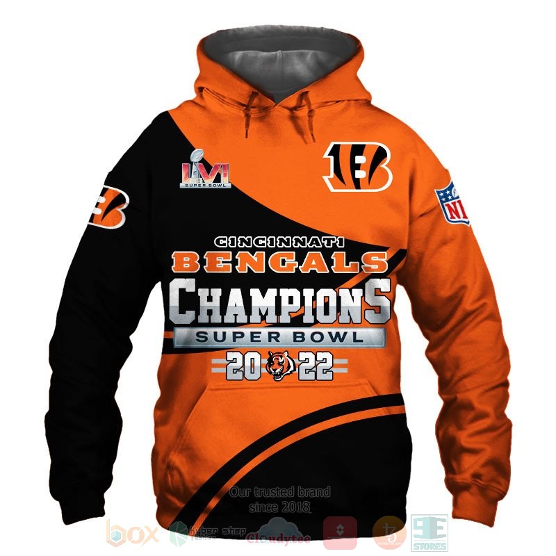 Cincinnati Bengals NLF Champions Super Bowl 2022 3D shirt hoodie