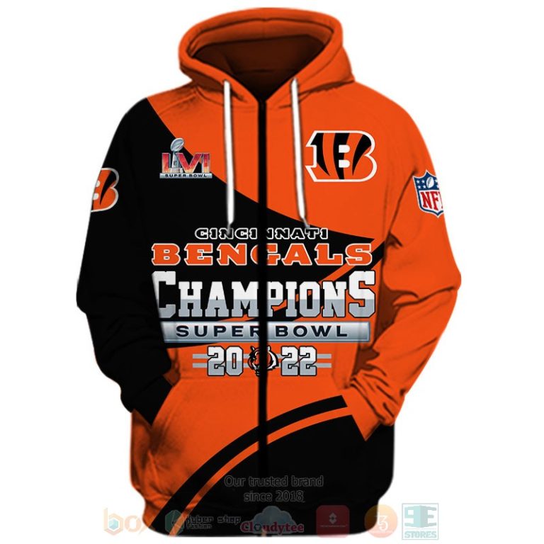 Cincinnati Bengals NLF Champions Super Bowl 2022 3D shirt hoodie 1 2