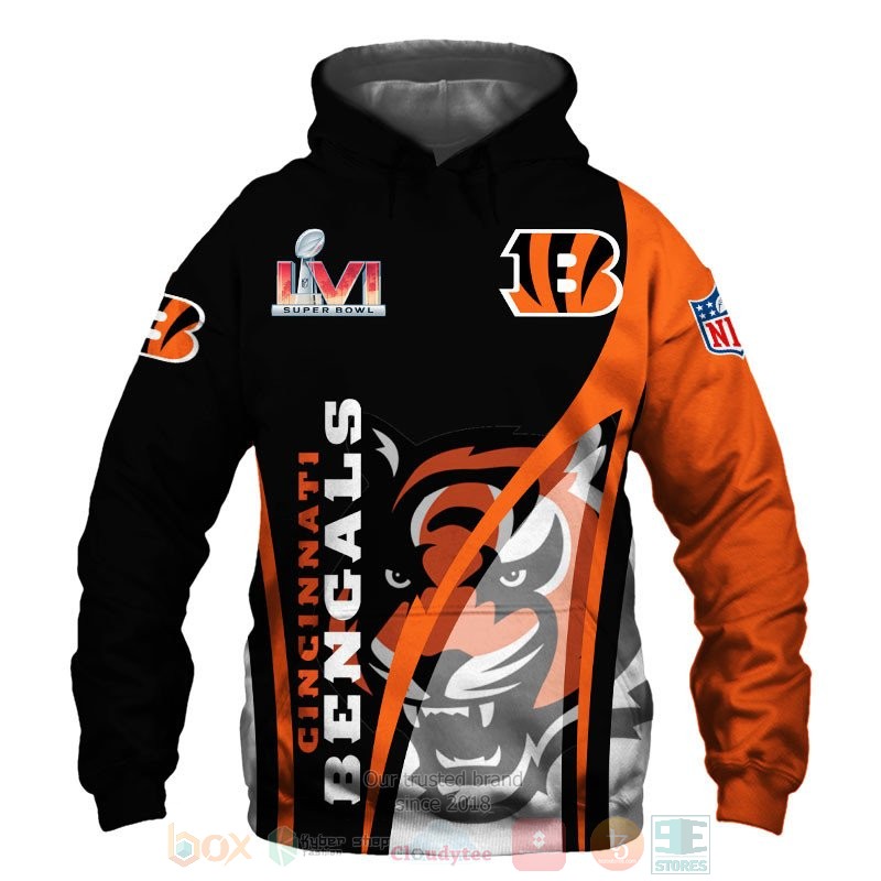 Cincinnati Bengals NLF Super Bowl 3D shirt hoodie 1 2 3 4 5 6 7 8 9 10 11 12