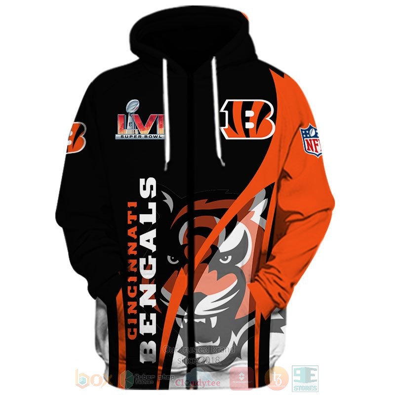 Cincinnati Bengals NLF Super Bowl 3D shirt hoodie 1 2 3 4 5 6 7 8 9 10 11 12 13 14