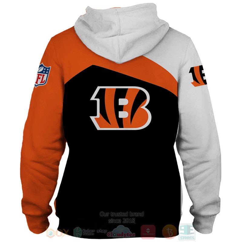 Cincinnati Bengals NLF white orange black 3D shirt hoodie 1