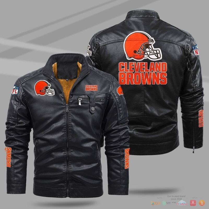 Cleveland Browns Trend Fleece Leather Jacket