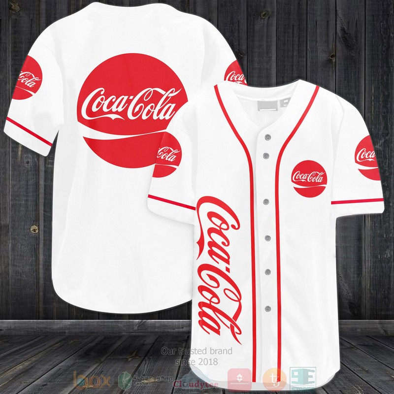 Coca Cola white Baseball Jersey