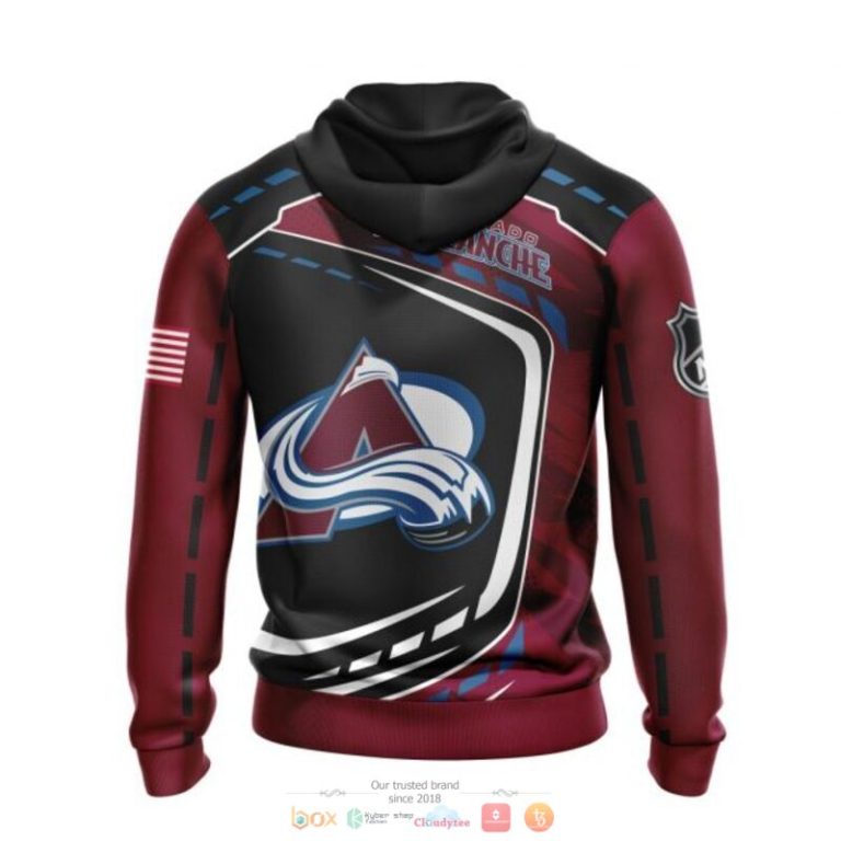 Colorado Avalanche NHL black dark red 3D shirt hoodie 1 2