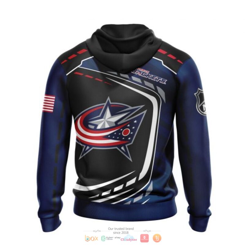 Columbus Blue Jackets NHL black blue 3D shirt hoodie 1 2