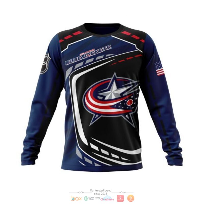 Columbus Blue Jackets NHL black blue 3D shirt hoodie 1 2 3 4 5