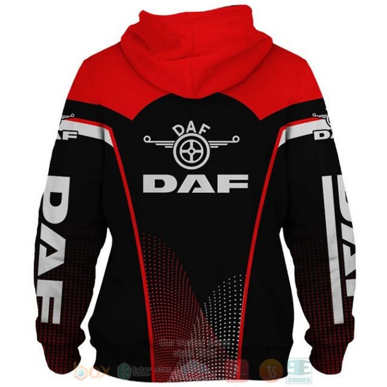 DAF red black 3D shirt hoodie 1