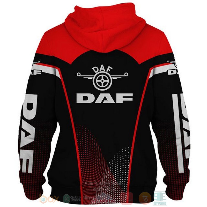DAF red black 3D shirt hoodie 1