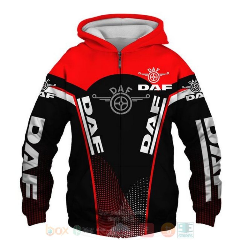 DAF red black 3D shirt hoodie 1 2