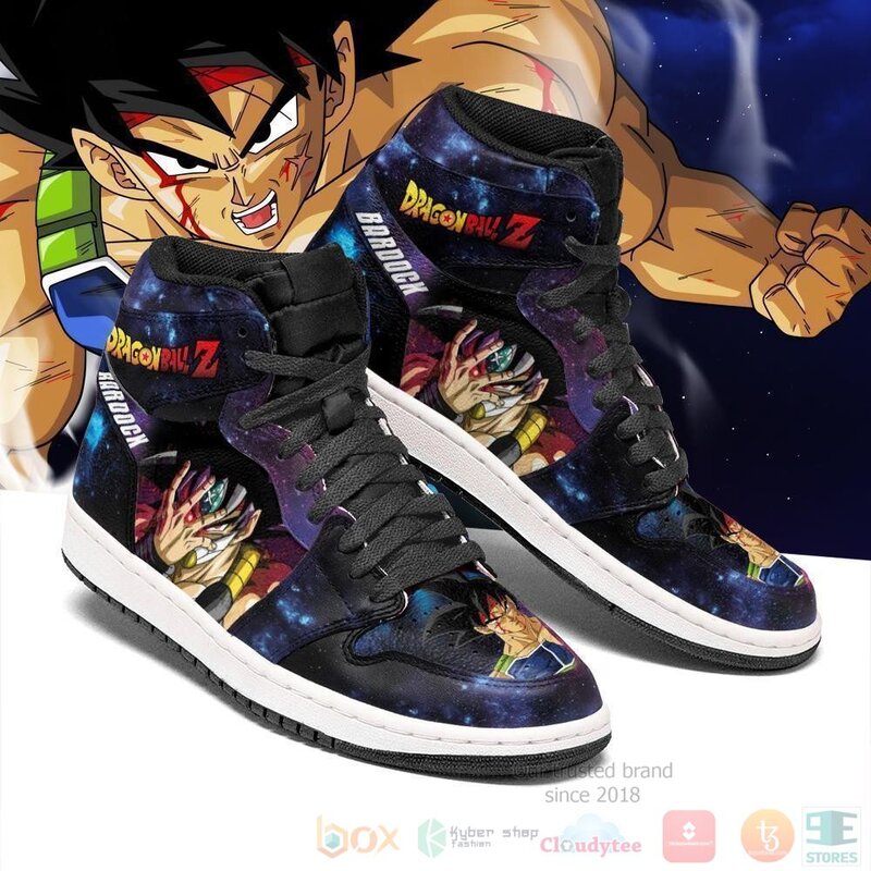 DBZ Bardock Sneakers Galaxy Custom Dragon Ball Anime Air Jordan High Top Shoes 1